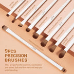 Makeup Brushes 14Pcs Makeup Brush Set Premium Synthetic Powder Foundation Contour Blush Concealer Eye Shadow Blending Liner Make up Brush Kit Light Grey T329