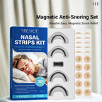 Magnetic Anti-Snoring Set, Skin Care Nasal Strips for Improving Night Sleep Quality, Nose Strips Breathing Sleep Aid Supplies for Men & Women, Can Fit Most People'S Nose Shape, Birthday Gift for Bf, Blue Kits