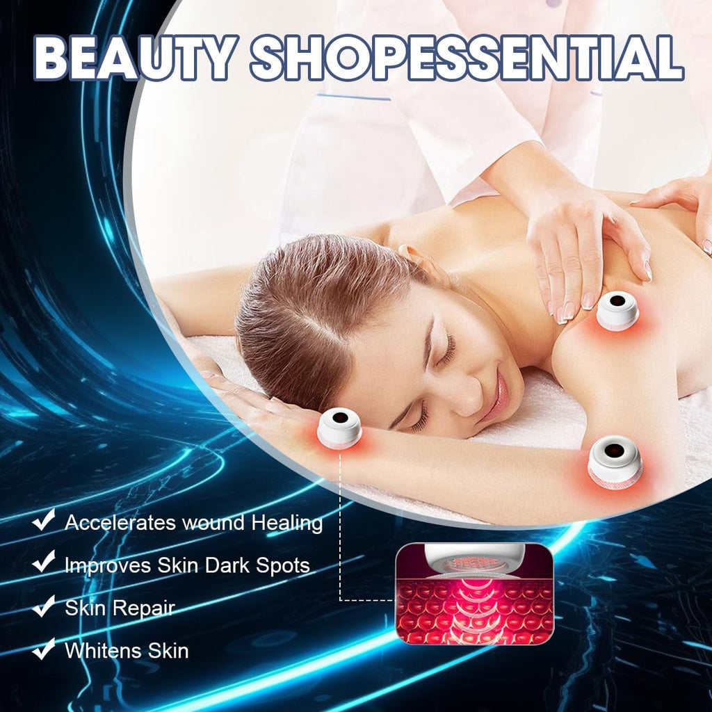 Mini Red Light Therapy for Anti-Aging Face & Body Skincare, 5 Levels Red-Light Therapy with 660Nm & 850Nm Infrared Targeted for Skin Rejuvenation, Wrinkles, Fine Lines and Dark Spots
