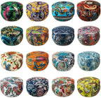 Scented Candles Gift Set, Natural Soy Wax Portable Travel Tin with Strongly Fragrance Essential Oils for Stress Relief and Aromatherapy - 16 Pack