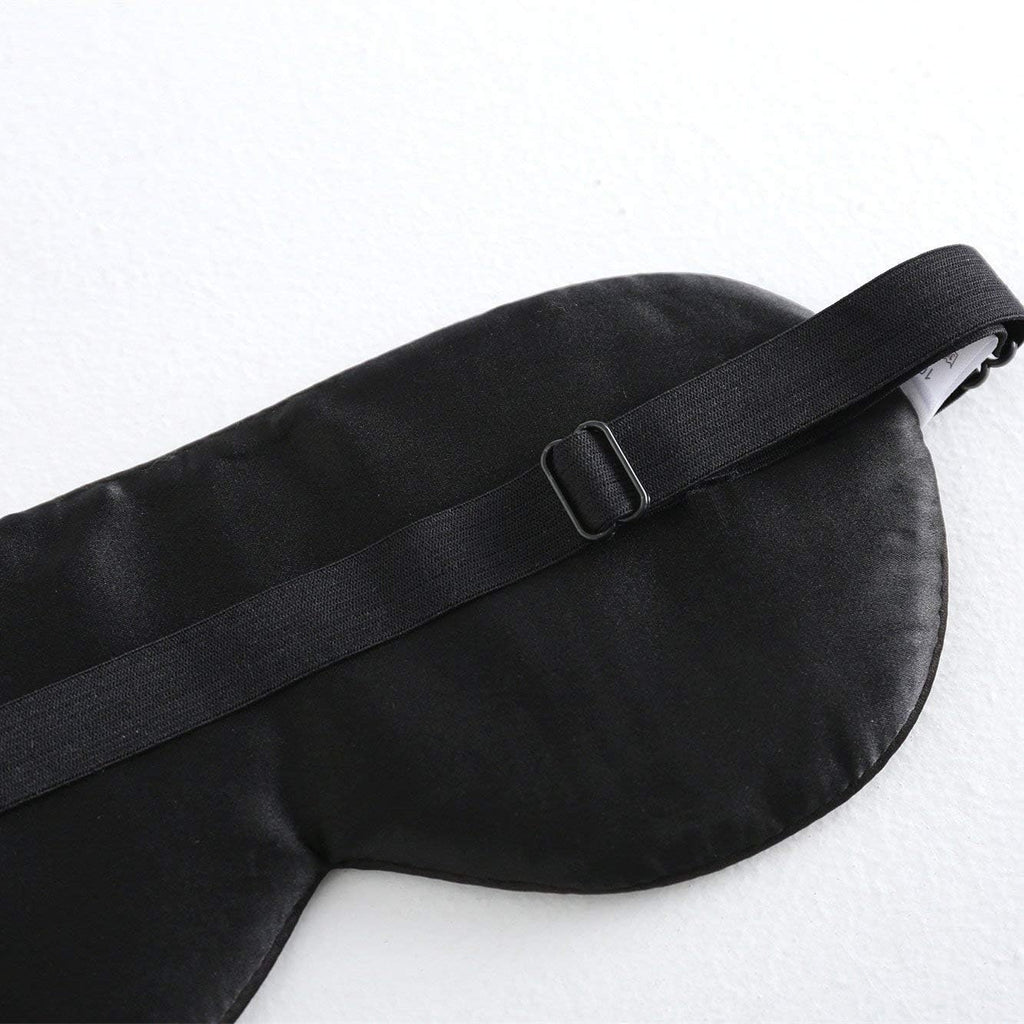 100% Silk Sleep Mask Comfortable,Super Soft Blindfold Eye Mask Block Light for Sleeping,Shift Work,Naps,Travel,Yoga with Adjustable Strap (Pink)