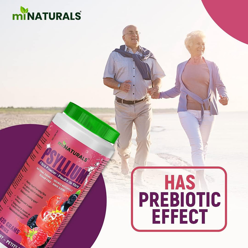 Sugar Free Psyllium Husk Powder (420G - 70 Doses - Berry), Helps with Constipation, Weight Loss, Lowering Cholesterol - Natural Source by