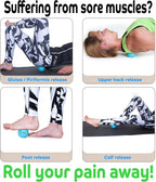 Massage Therapy Balls by  ● Best 4 Deep Pressure, Trigger Point, Myofascial Release & Physical Therapy ● Used in Yoga, Pilates ● Instant Tension & Pain Relief ● Relax Sore Muscles ● Set of 2 Extra Firm Rubber Balls Sized Ø2¾ʺ W/Mesh Bag