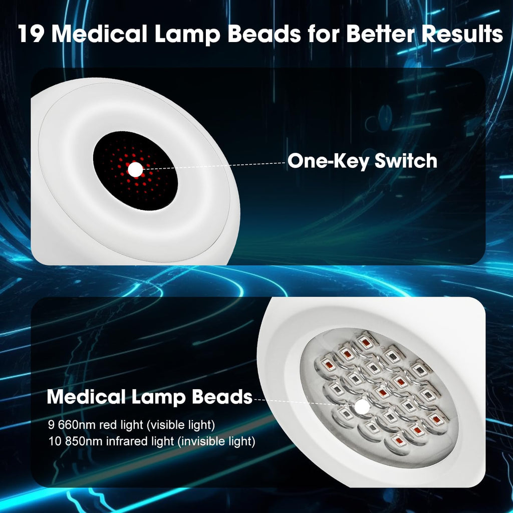 Mini Red Light Therapy for Anti-Aging Face & Body Skincare, 5 Levels Red-Light Therapy with 660Nm & 850Nm Infrared Targeted for Skin Rejuvenation, Wrinkles, Fine Lines and Dark Spots