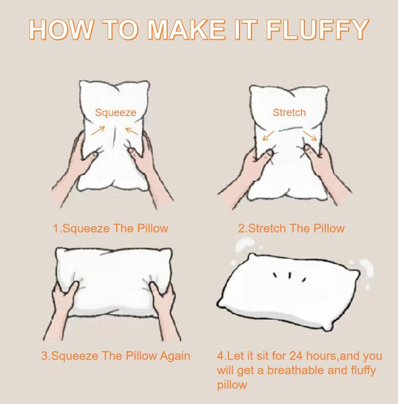 5-Star Hotel Luxury Style Pillows, 19×29 Inch 990G, Ultra-Soft and Fluffy Pillow Core Usable in All Seasons, Deep Sleep Neck Support, Hypoallergenic Polyester Fiber Pillowcase, Suitable for Side Sleeping, Supine Sleeping, Prone Sleeping