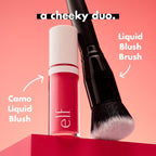 Camo Liquid Blush Brush, Angled Blush Brush Ideal for Applying & Blending Colours on Cheeks, Soft, Dense Bristles, Vegan & Cruelty-Free