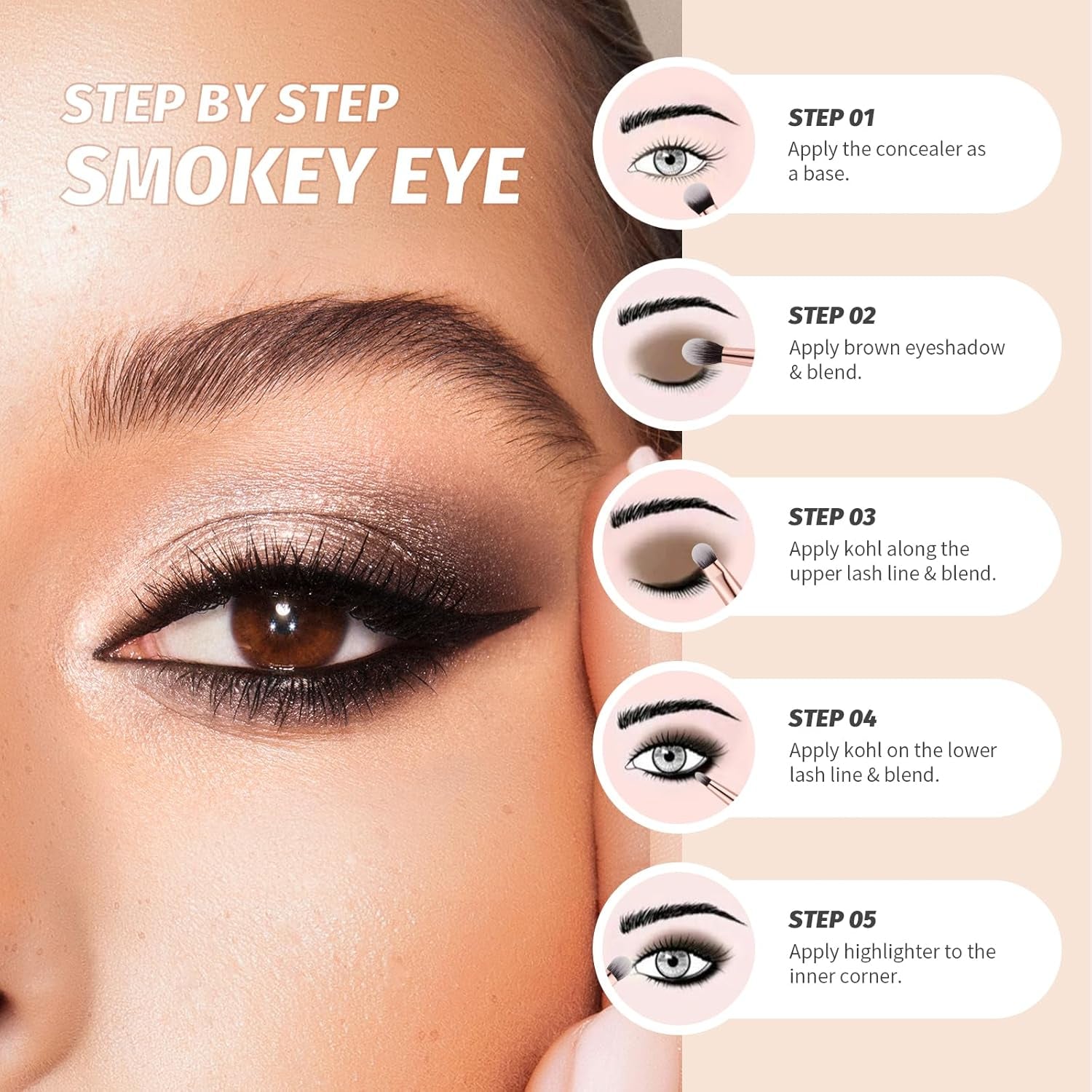 Makeup Brushes 6Pieces Double Sided Makeup Brushes Set Professional Foundation Eyeshadow Travel Make up Brushes Kits