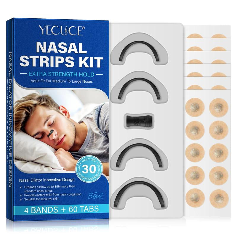 Magnetic Anti-Snoring Set, Skin Care Nasal Strips for Improving Night Sleep Quality, Nose Strips Breathing Sleep Aid Supplies for Men & Women, Can Fit Most People'S Nose Shape, Birthday Gift for Bf, Blue Kits