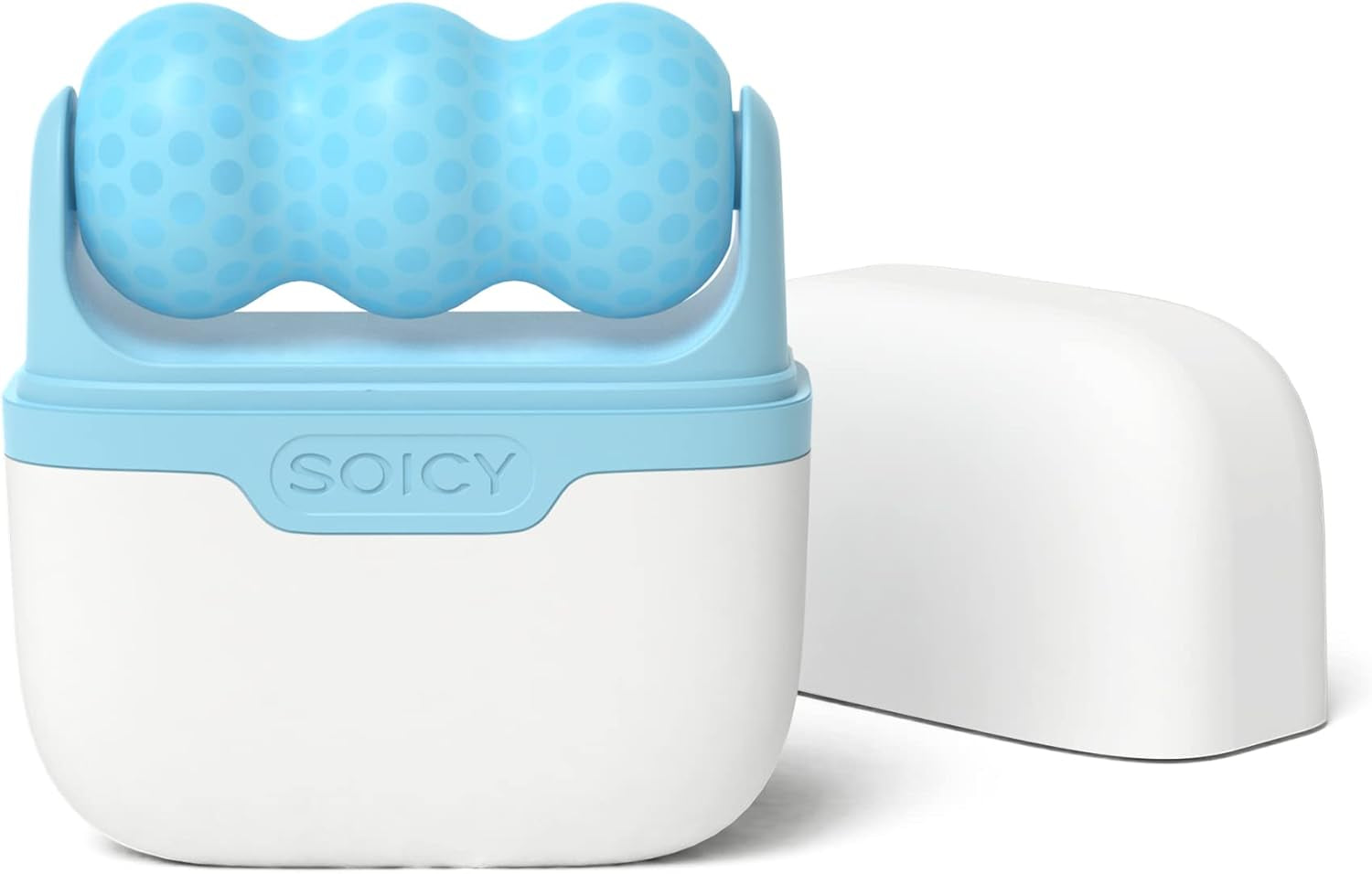 S30 Facial Ice Roller 2-In-1 Cold Massager Eye Cooling Roller with Plastic Cover, Blue