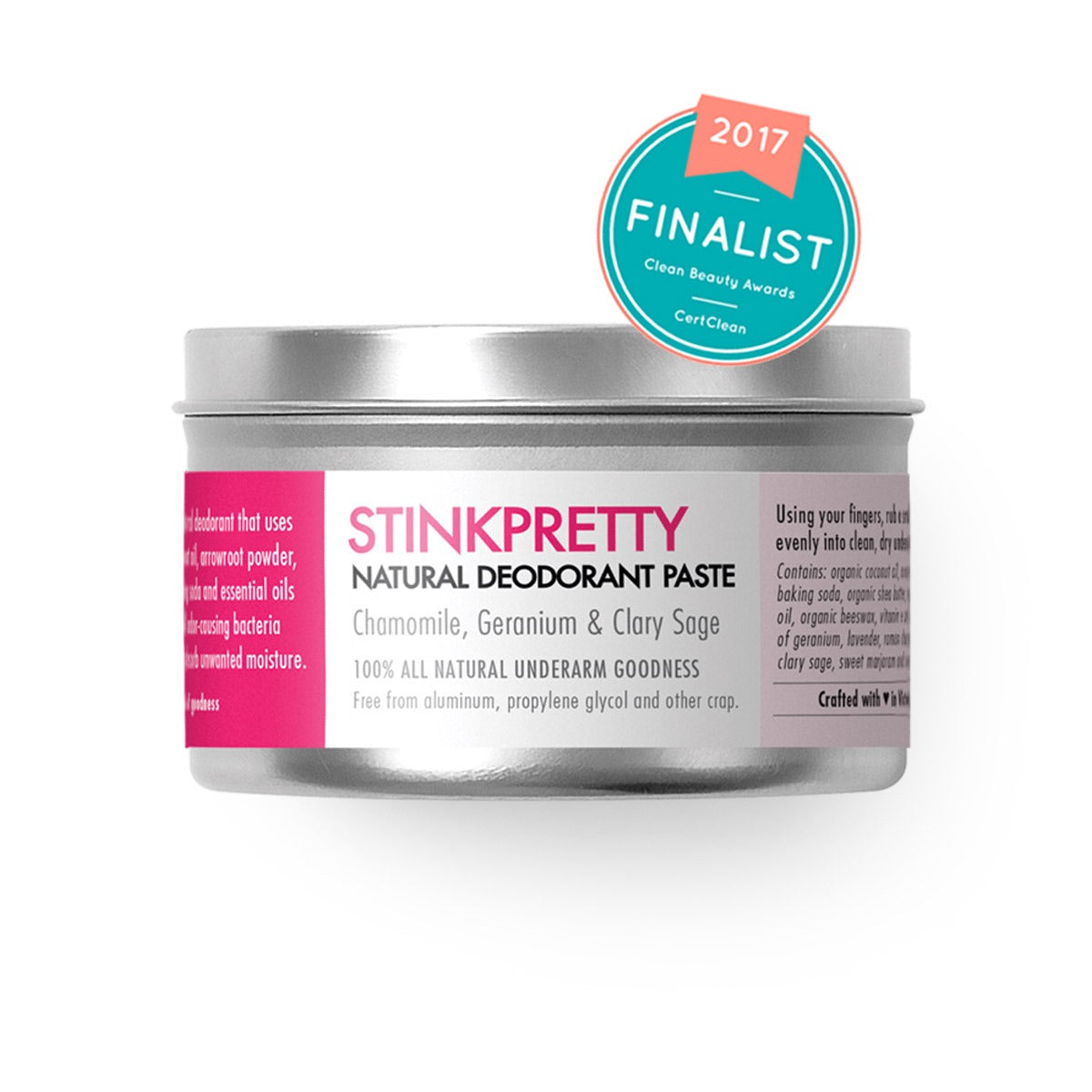 StinkPretty - Natural Deodorant with Geranium & Clary Sage